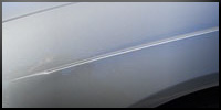 Two color, double-line vinyl pinstriping tape.