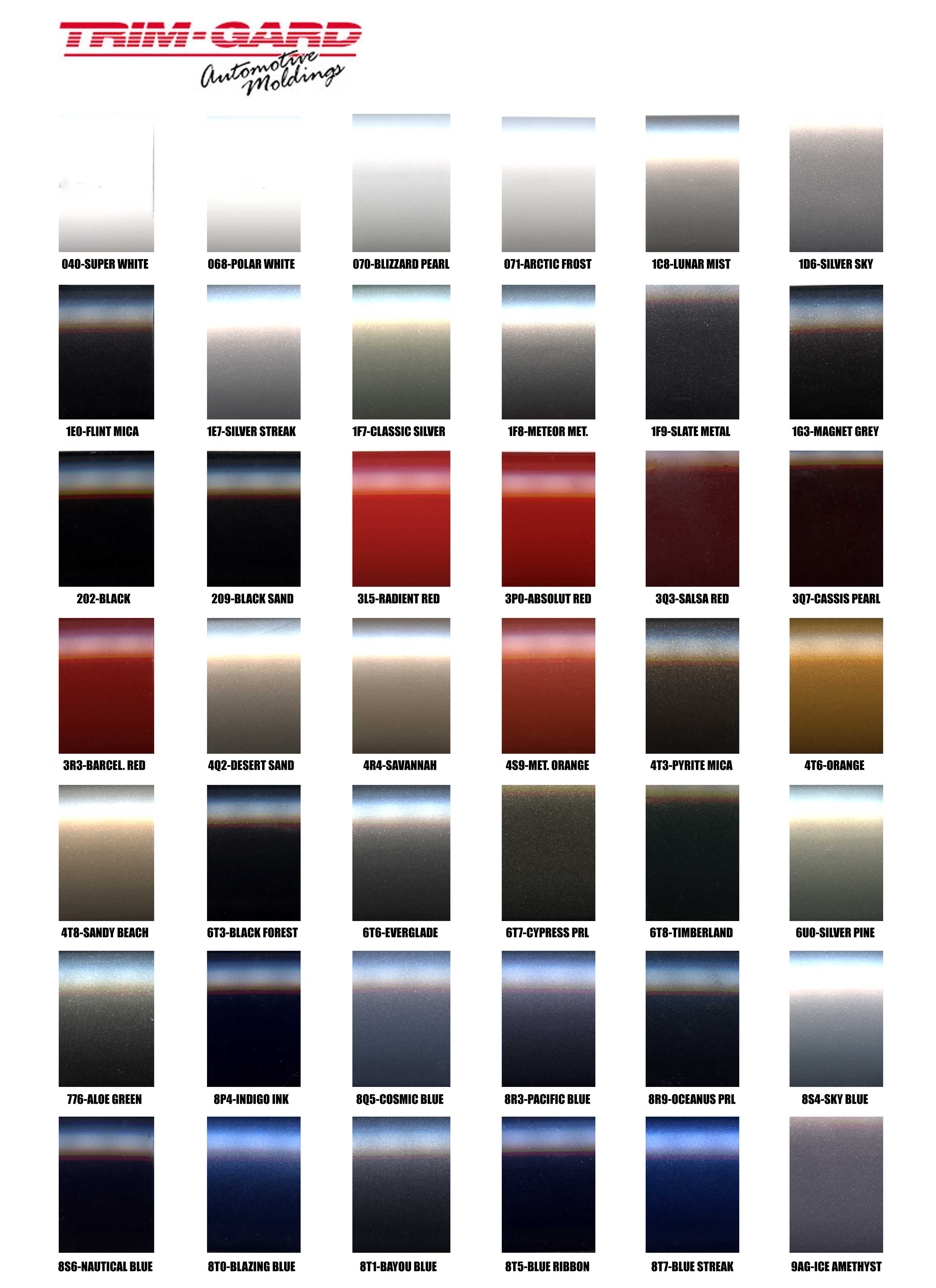 Toyota avalon color code