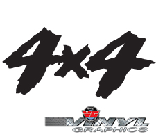 VG643 Custom Vinyl Brush Style 4X4 Decals
