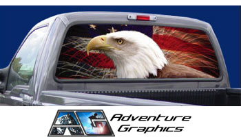 American Eagle Custom Truck or SUV Rear Window Graphic by Adventure Graphics