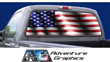 American Pride Custom Truck or SUV Rear Window Graphic by Adventure Graphics