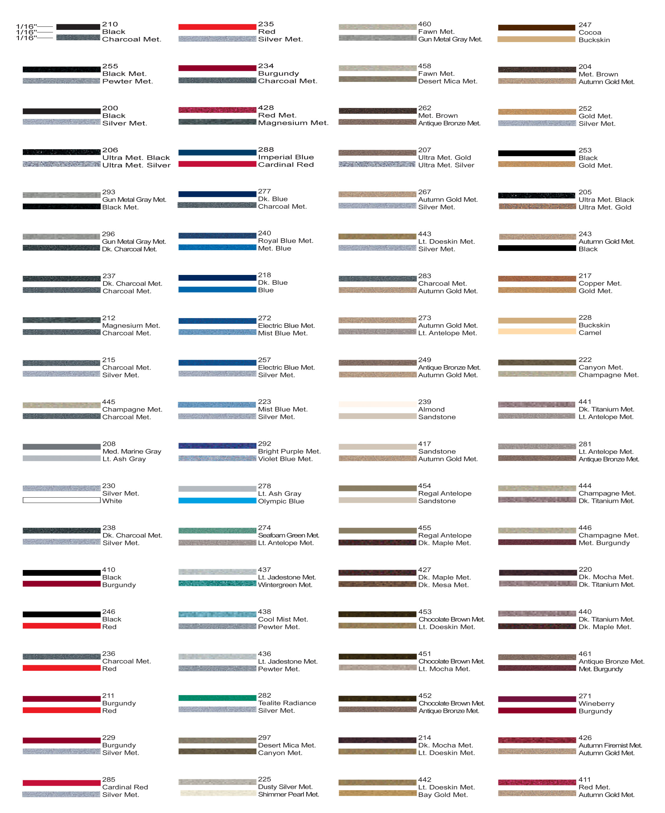 Please enter the vinyl color number from the color chart.