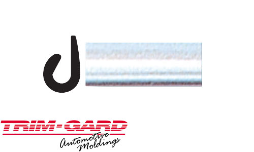 NC0050 - 5/16 in. Clear J-Style Door Edge Molding by Trim-Gard 