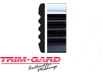 TCT11-26 - 2 1/2 in. Embossed Black/Chrome Truck and Van Molding/Trim by Trim-Gard