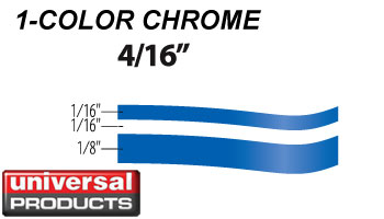 4/16 in x 150 ft Chrome Pinstripe by Universal Products