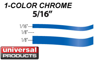 5/16 in x 150 ft Chrome Vinyl Pinstripe by Universal Products