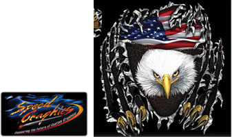 Patriot Eagle Tear Vehicle Graphics (Medium Single)
