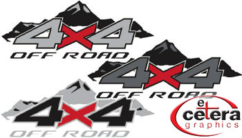 4x4 Off Road Mountain Truck Decals (Large)