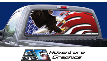 Fire Flight Custom Truck or SUV Rear Window Graphic by Adventure Graphics
