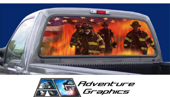 Heroes Custom Truck or SUV Rear Window Graphic by Adventure Graphics