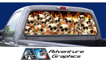 Hot Heads Truck Rear Window Graphic