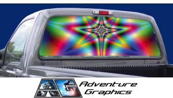 Kaleidoscope Custom Truck or SUV Rear Window Graphic by Adventure Graphics