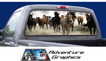 Race is On Custom Truck or SUV Rear Window Graphic by Adventure Graphics