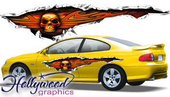 Skull Tear Truck and Car Graphics (Small)
