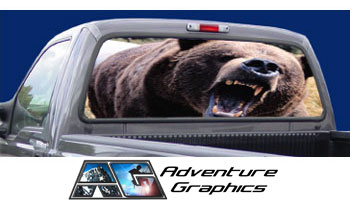 Tailgaters Warning Custom Truck or SUV Rear Window Graphic by Adventure Graphics