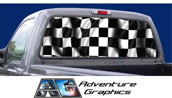 Victory Lap Custom Truck or SUV Rear Window Graphic by Adventure Graphics