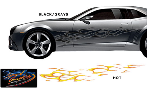 Vehicle Graphics Graphics By Style DYO Tribal Flame Decals LARGE
